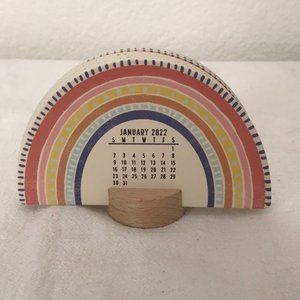 Small Rainbow-shaped 2022 Desk Calendar
